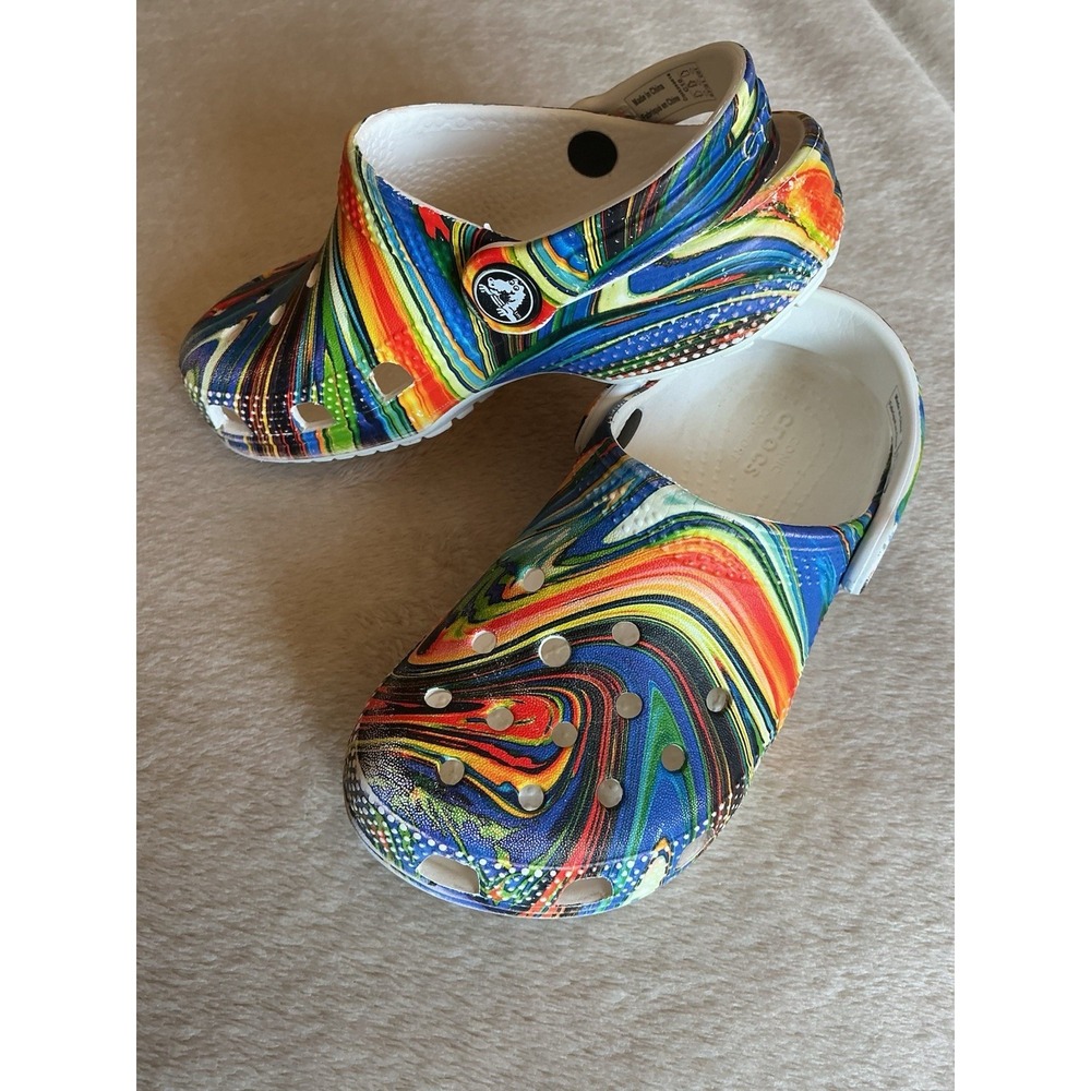 Crocs Classic Out Of This World Marble Swirl Clog Kids Size 10C